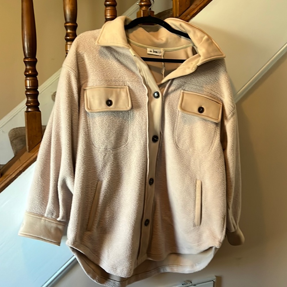 In Loom Oversized Button Down Jacket NWT